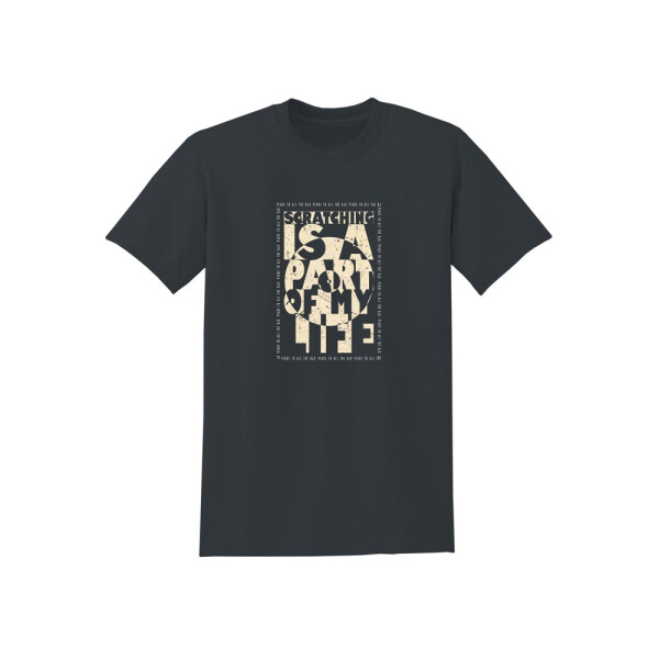 Arjuna T-Shirt - Scratching is a part of my life grey L