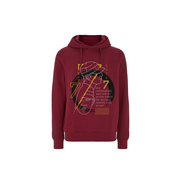 Cr7z x Arjuna* Hoodie - Krankez Biz washed maroon