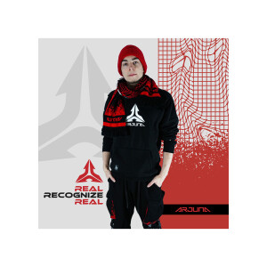 Arjuna Schal - Real Recognice Real black red