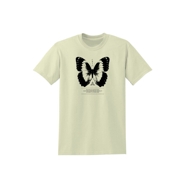 Cr7z T-Shirt - Schmetterling creme white M