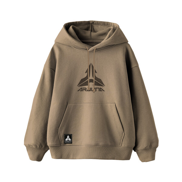 Arjuna Hoodie OG Logo emb warm grey Arjuna Onlineshop Willkomme