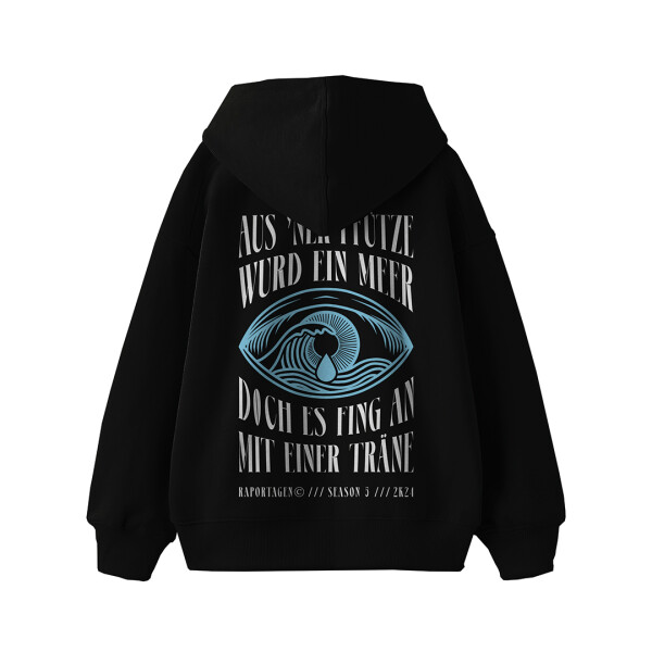 Raportagen Relaxed Fit Hoodie - "Träne" black