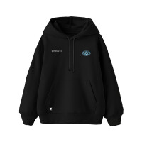 Raportagen Relaxed Fit Hoodie - "Träne" black