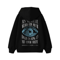 Raportagen Relaxed Fit Hoodie - "Träne" black XXXL