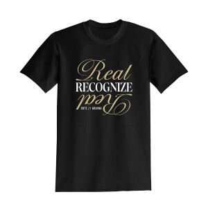 Cr7z T-Shirt - "Real Recognize Real" schwarz