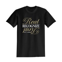Cr7z T-Shirt - "Real Recognize Real" schwarz